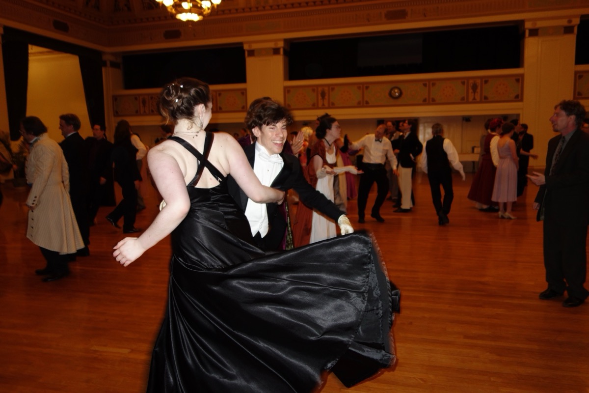 Couples dancing the waltz