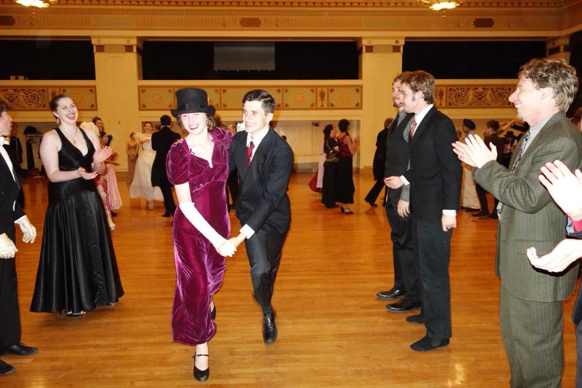 Elegant dancers at the ball